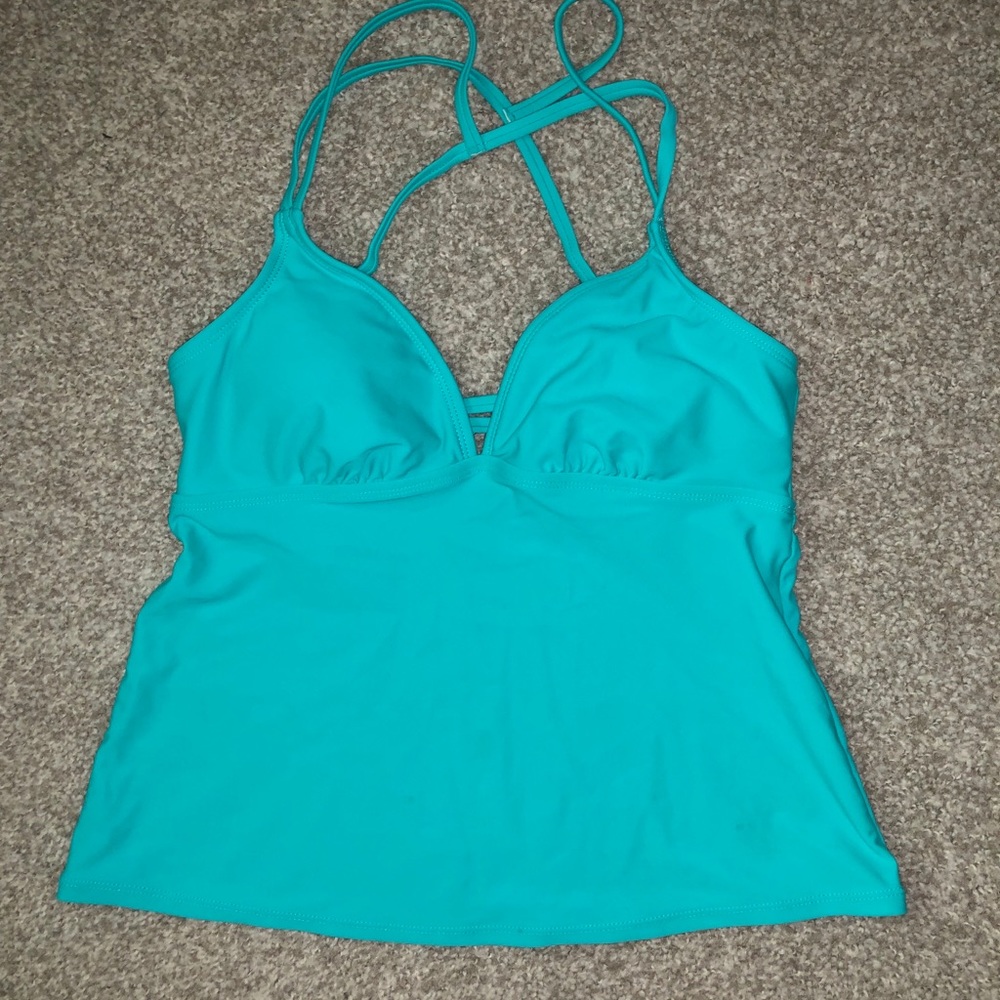 Blue bikini top